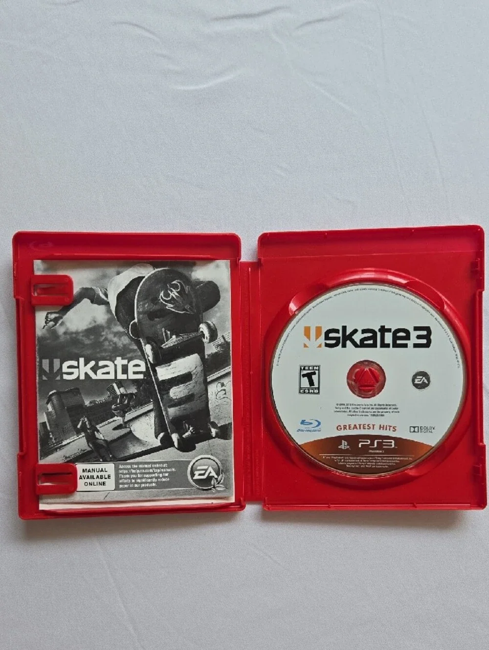 Sony PS3 Skate (Greatest Hits) Red Case